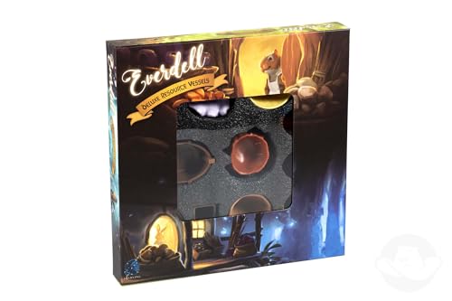 Starling Games Everdellデラックスリソースベッセル – テーマコンテナ&カードホルダー – Everdellベースゲーム&拡張用アクセサリーパック – ユニークな船10個、リーフカードホルダー3個付き。の画像
