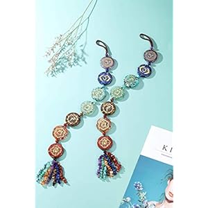 Jovivi Chakra Stones Hanging Ornament 7 Chakra Symbol Healing Crystals Hanging Tassels Wall Hanger for Yoga Meditation Window Car Crystal Decor Home Indoor Christmas Decoration Jovivi Chakra Stones Hanging Ornament 7 Chakra Symbol Healing Crystals Hanging Tassels Wall Hanger for Yoga Meditation Window Car Crystal Decor Home Indoor Christmas Decoration