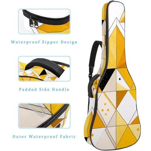 Sac pour guitare acoustique 101,6 cm imperméable jaune géométrique