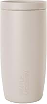 Simple Modern Travel Coffee Mug Tumbler with 360° Lid | Ceramic-Lined Insulated Stainless Steel Cold Brew Iced Coffee Cup Thermos | Gift for Women Men Her Him | Voyager Signature | 16oz | Almond Birch