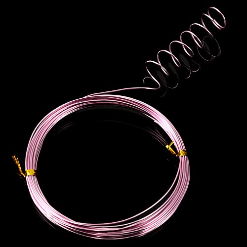 Image of TecUnite Aluminum Craft Wire for Sculpting Armature Bendable Craft Wire for DIY Jewelry Making(Light Pink, 10 M X 1 mm, 1 Roll)