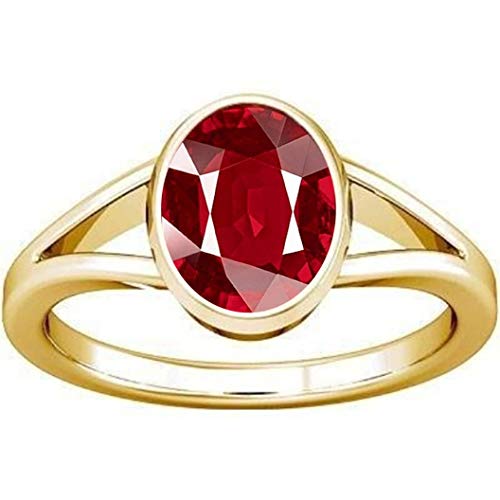Ramneek Jewels 6.25-6.50 Carat Ruby Manik Manikya Gemstone Panchdhatu Ring for Men & Women