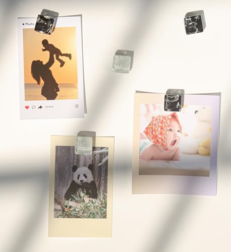 24 Imánes Decorativos Cuadrados Blanco y Negro para Refrigerador miniatura 3