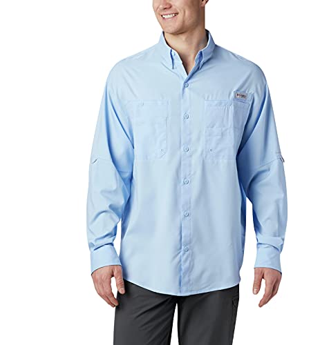 Columbia Mens PFG Tamiami Long Sleeve Fishing Shirt, Sail, Medium