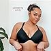 Leading Lady Women's Plus-Size Front-Close Racerback T-Shirt Bra, Black, 42DD