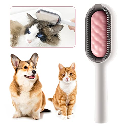 OneNine Peine de depilación para mascotas, removedor de nudos universal para mascotas, cepillo para mascotas para masajear y quitar el pelo suelto adecuado para pelo largo y gatos cortos