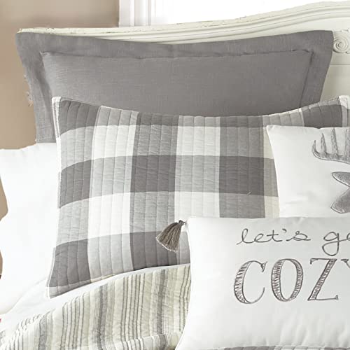 Levtex Home Camden Euro Sham zestaw 2 szt. - jednolity szary, poliester, szary, jednolity