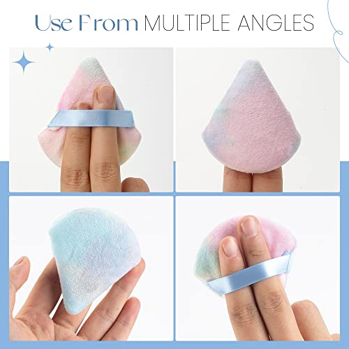 image for MOTZU 6 Pieces Pure Cotton Powder Puff, Made of Cotton Velour in Trian