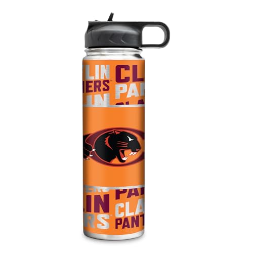 Rico Industries NCAA Claflin Panthers Standard 22oz Stainless Steel Tumbler with Lid - Great For Coffee, Tea, Water or Cocktails