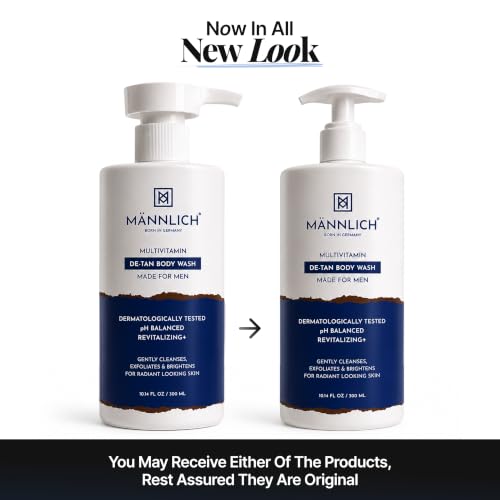 Image of Mannlich De-Tan & Detox Body Wash (300 ml) | 2% Kojic Acid Body Wash for Pigmentation, Tan Removal, Deep Cleansing & Brightening with Multivitamin - Helps Improve Skin Appearance, Hydrates & Nourishes, Suitable for All Skin Types - Paraben & SLS Free