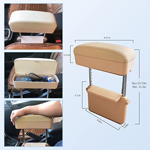 Image of CDEFG Car Armrest Support Elbow Rest Pad Armrest Extender Console Storage Organizer Universal Fit for Most Cars
