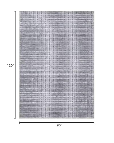 Tapete decorativo moderno checkered 8x10 gris miniatura 2