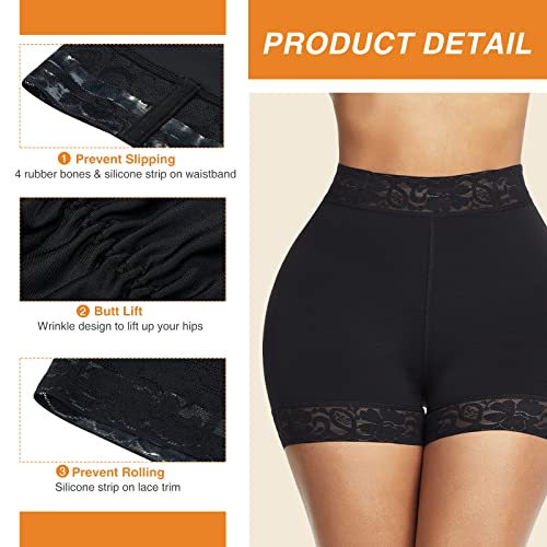 Feelingirl Body Shaper For Women Butt Lifter Panties Hip Enhancer Shapewear Shorts Black L #TOP3