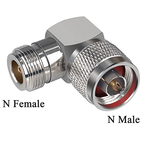 Adaptador en ángulo derecho N Macho a Hembra 90° 2 unidades miniatura 5