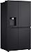 LG GSLE91EVAB Freistehend Side-by-Side Kühlschrank, 623 l Nutzinhalt, Total NoFrost, Crushed Ice- und Wasserspender, FrischeZone, Display, Essence Black