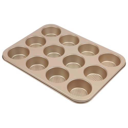 David Burke Kitchen Commerical Weight 12 Cup Muffin Pan Bronze Bakeware