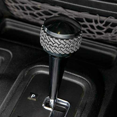 DV8 Offroad Replacement Shift Knob for 2011-2018 Wrangler JK | Automatic Transmission | Billet Aluminum Construction | Rubber Tire Tread Grip - Image 5