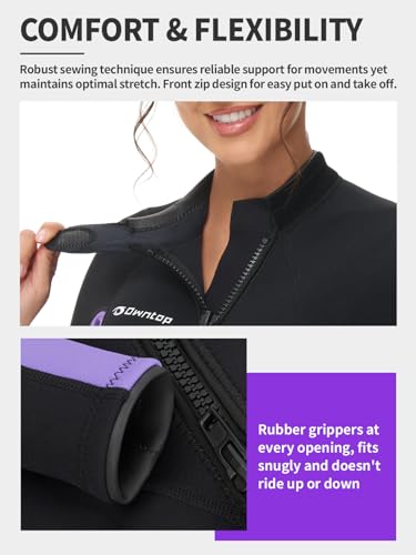 Owntop 8303 Women Wetsuit Full Body 3Mm Neoprene Full Diving Wet Suits Stretch Long Sleeve Front Zip Thermal thumb #2