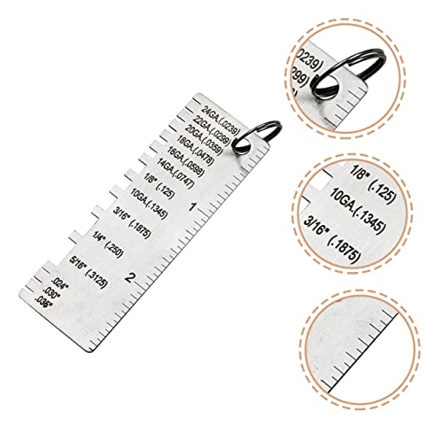 GANAZONO Set de 3 Piezas Calibrador de Espesor para Soldadura Herramienta Precisa para Medición Rápida del Espesor de Soldadura con Números para Lectura Fácil miniatura 7