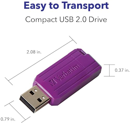 Image of Verbatim 24337402 Pinstripe 32GB USB 2.0 Flash Drives 5 /Pack (70055)