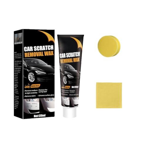 Kit quita arañazos para coche, kit de reparación de arañazos de pintura con cera para pulir para todas las superficies del coche