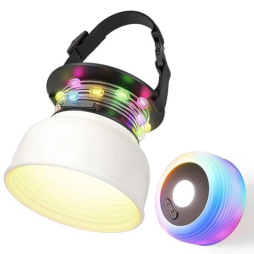 Solar String Lights, Camping Lighting 16.4FT 3 Color Modes IP65 Waterproof, Camping Lantern Tent Outdoor Camping Gear with Rechargeable Emergency for Camping, Patio, Backyard, Festival Essentials