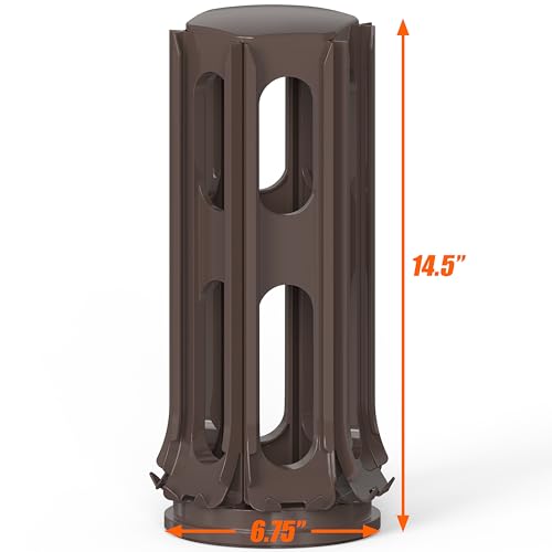 Image of Deco Brothers VertuoLine Pod Holder, 360 Turntable Rotating Pod Carousel | Holds up to 36 Nespresso Vertuo Capsules, Easy Access Design, Brown