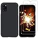 Produktbild YiKaDa - Hülle für Samsung Galaxy A31 + [2 Stück] Panzerglas Schutzfolie, Ultradünnes Weiches TPU Silikon Anti-Scratch Schutzhülle, mit Weichem Mikrofaser-Innenfutter stoßfestes Abdeckung - Schwarz