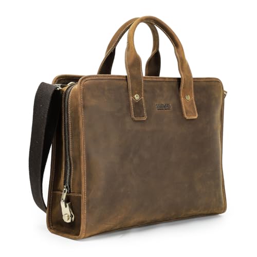 Contacts Genuine Leather Briefcase for Men 14