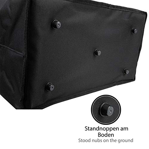 ONVAYA® Einkaufskorb faltbar mit Kühlfunktion | schwarz | Faltkorb mit Deckel | Isolierkorb | Einkaufstasche | Klappkorb | Thermokorb klappbar