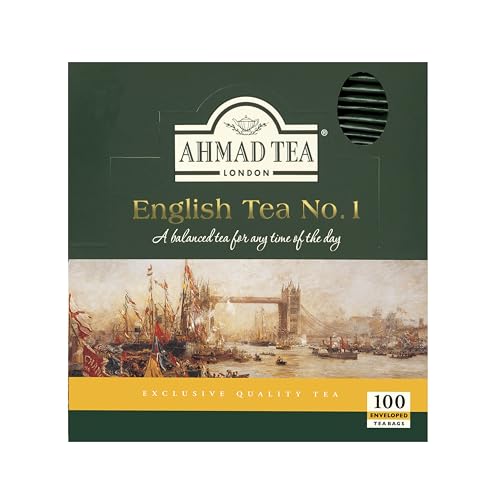 Ahmad Tea English Tea No.1 Enveloped Teabag, 100 Count
