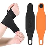 Polsiera 2 Pezzi, Tutore Polso Regolabile e Traspirante per Sollievo dal Dolore, Tunnel Carpale e Tendinite, Fascia Polso Elastica per Sport e Fitness, Supporto Polso Unisex Nero