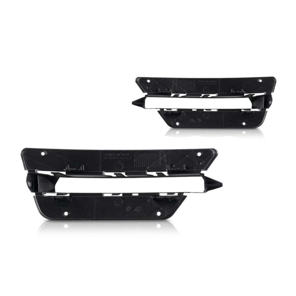 For Mercedes-Benz C250 / C300 / C350 Fog Light Cover 2012 2013 2014 Outer Driver and Passenger Side Pair/Set | Textured Black | Coupe/Sedan | MB1038126 + MB1039126 | 2048851353 + 2048851453