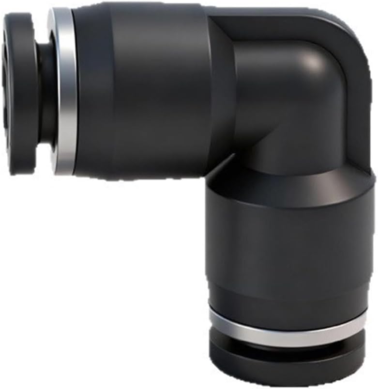 Black Pneumatic Air Tube Bend Through Quick Plugs PV4/6/8/12/14/16mm Hose Connector 1Pcs(PV10)