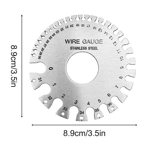 Medidor metálico de calibre profesional de acero inoxidable para espesor, 2 piezas, para medición de alambre de soldadura en metalurgia (Estilo 3) miniatura 6