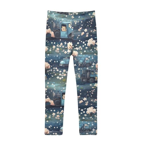 Kids High Waist Cute Car Pink Flower Leggings for Toddler Girls 4T 202b2866