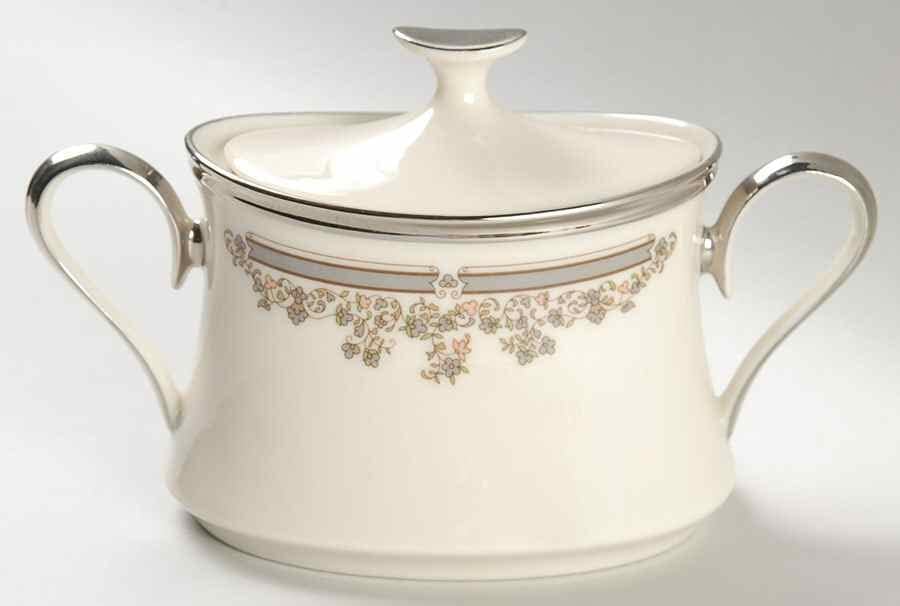 Lenox Lace Point Sugar Bowl With Lid