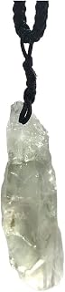 BEEYNG Piedra de Cristal 1 Collar con Colgante de Cuarzo Verde en Bruto, decoración de Cristal de Piedra Natural Regalos (Color : Green Quartz)