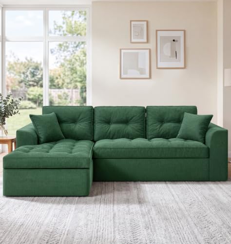 Hobestluk 105'' Boneless Couch Modular Sectional Sofa for Bedroom