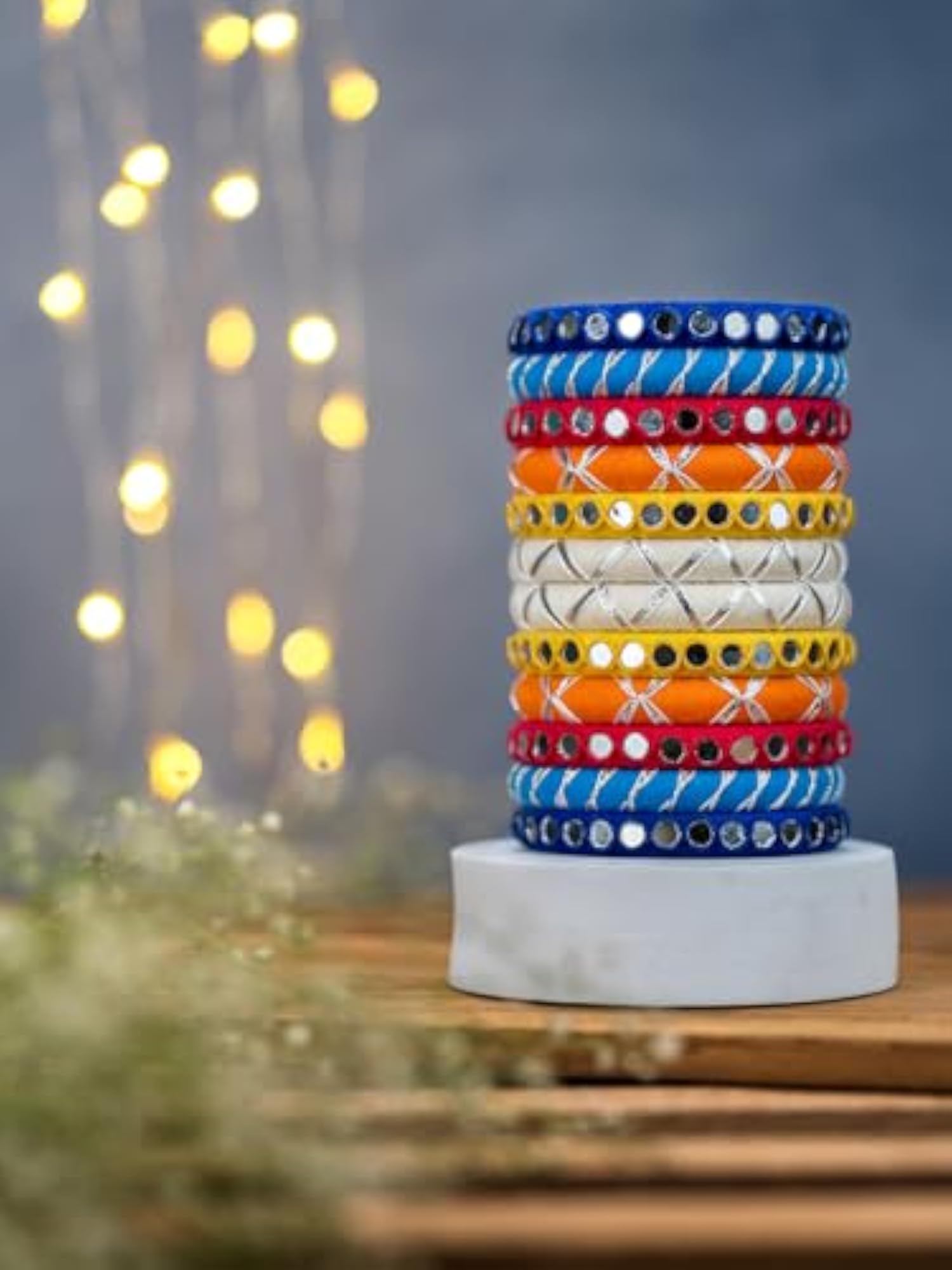 Aadhya Handcrafted Cotton Thread Bangle Set for Women & Girls