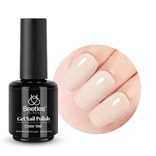 beetles Gel Polish 15mL Sandy Nude Pink Gel Nagellack Beige Pink White Gel Manicure Diy Nail Art Soak Off UV LED Lamp Manicure Salon 1 Pcs
