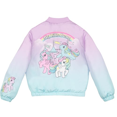 My Little Pony Feelin' Magical Girls Varsity Bomber Jacket - Lightweight Zip-Up Graphic Print Jacket for Kids2