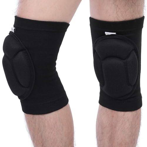 VENIVA Knee Brace Compression Sleeve for Knee Pain Knee Protectors Cushion with Thick EVA Foam Padding for Men and Women Gardening Knee Pad for Fitness Breathable Volleyball Adjustable Outdoor, 1 pair