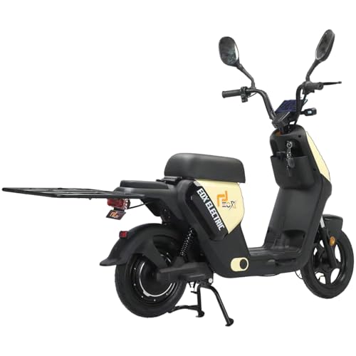 Image of EOX OLO Electric Scooter for Adults with Powerful Motor, Lithium Battery, 45km Mileage, Digital Meter, Tubeless Tyres, Anti-Theft Lock System, 140 KG Weight Support (Non RTO Vehicle with Carrier)