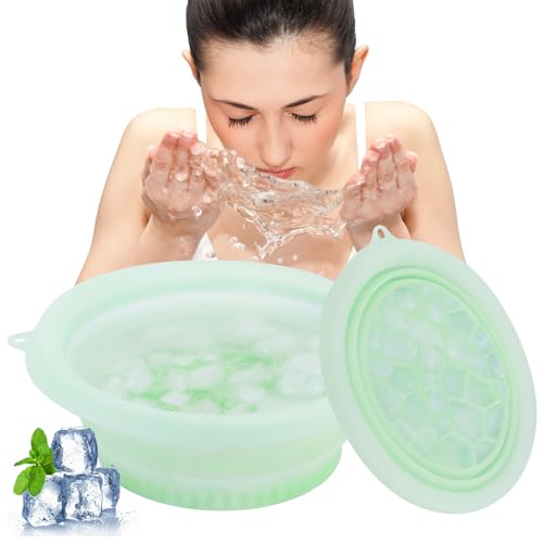 Image of Face Bowl for Ice with Built-In Icetray,Green
