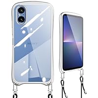 Sony Xperia5 V ケース　クリア　ショルダーストラップ　エクスペリア Amazon.co.jp: Xperia 5 V ケース クリア ショルダー SO-53D カバー