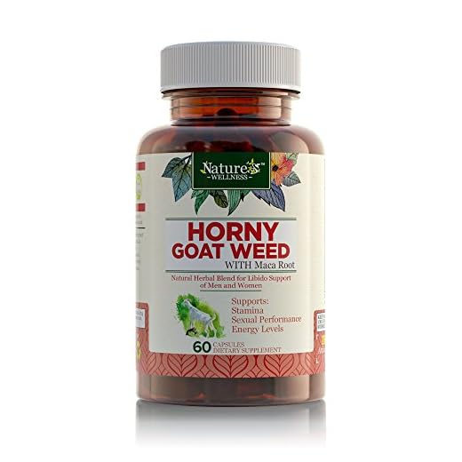 Horny Goat Weed Extract with Maca, Tribulus, L-Arginine, Ginseng - Enhance Energy & Performance for Men & Women - Boost Libido, Stamina & Sexual Health - 1000 mg Epimedium with Icariins Supplement