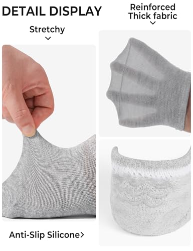 Image of Boys Crew Socks 5 Pack Baby Toddler Dinosaur Striped Cotton Socks For Little Boys 2-8Y