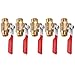 Air Compressor Shut Off Valve, Brass Ball Valve 5 Pack Double Male Thread G1/4 for Air Tools