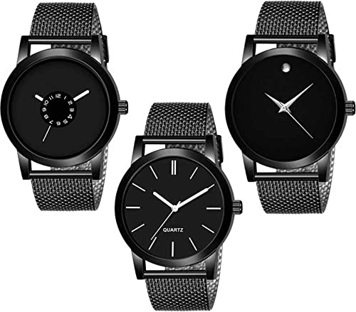 RPS FASHION WITH DEVICE OF R Analogue Men's/Boy's Watch (Black Dial & Strap)